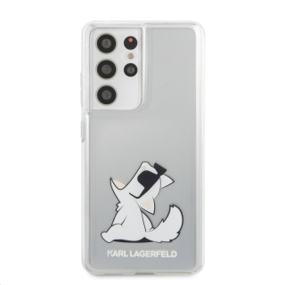 Kryt Samsung Galaxy S21 Ultra Karl Lagerfeld - Choupette KLHCS21LCFNRC transparentní