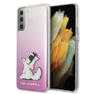 Kryt Samsung Galaxy S21 Plus Karl Lagerfeld Hardcase Choupette Fun (KLHCS21MCFNRCPI) růžový