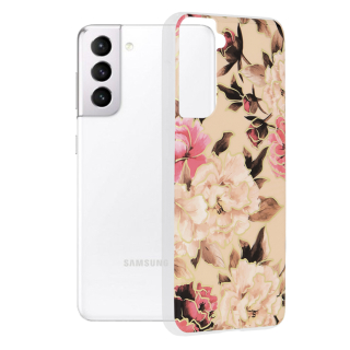 Kryt Samsung Galaxy S21 Techsuit - Marble Series - Mary Berry Nude