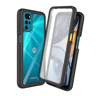 Pouzdro Motorola Moto G22 Techsuit - Defense360 Pro + ochrana obrazovky, černé