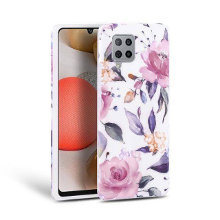 Kryt Samsung Galaxy A42 5G Tech-Protect Floral White pattern