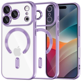 Kryt iPhone 17 Pro Max / 18 Pro Max, Techsuit Luxury Crystal MagSafe - fialový
